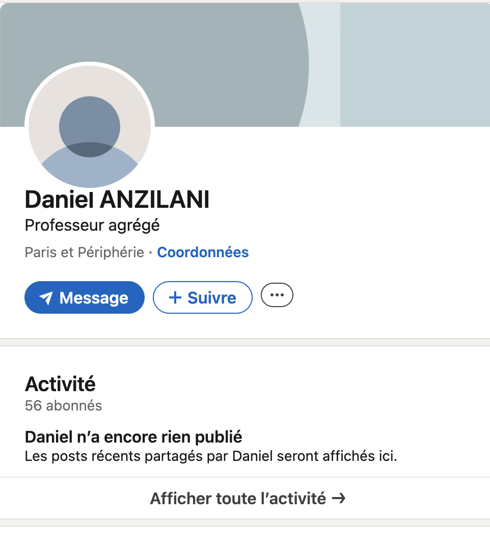 Daniel's profile before crystallization: opaque positioning